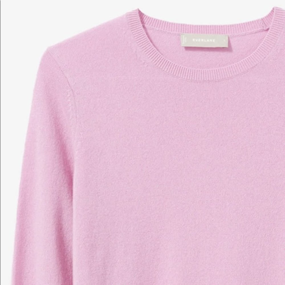 Everlane 100% Cashmere Crew Neck Sweater Pink Size XXS